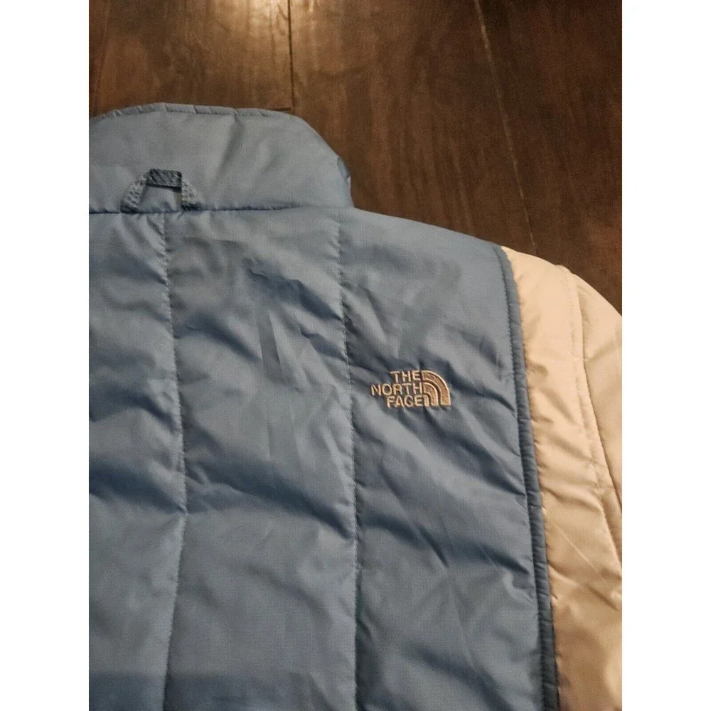 NORTH FACE Blue and Grey Plush Jacket Girls Large L